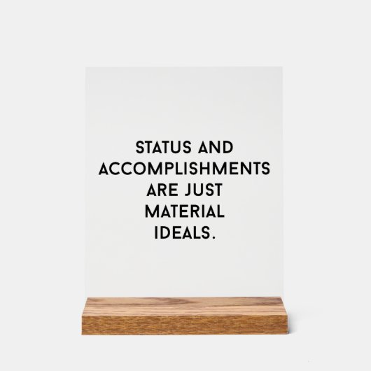 Materiaal Idealen Acryl Teken Acryl Bord (Voorkant)