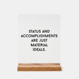 Materiaal Idealen Acryl Teken Bord