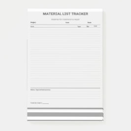 Materiaal Lijst Tracker Post-it® Notities Notes