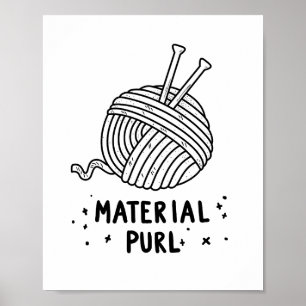 Materiaal Purl Breipen Poster