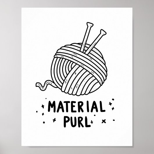Materiaal Purl Breipen Poster (Voorkant)