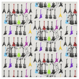 Materiaal van de muziekdivisie Guitar Print Fabric Stof