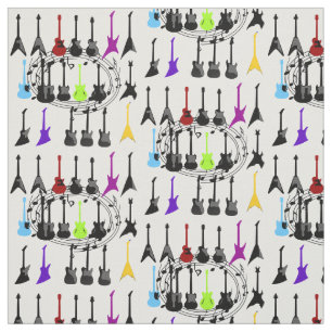 Materiaal van de muziekdivisie Guitar Print Fabric Stof