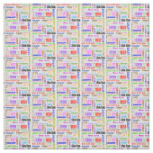 Materiaal van het wettelijk Word Collage Design Fa Stof (Swatch)