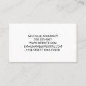 Materiaal van weefsel | Plant Doodle Patroon Visitekaartje (Achterkant)