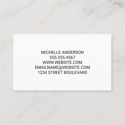 Materiaal van weefsel | Plant Doodle Patroon Visitekaartje (Achterkant)