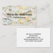 Materiaal van weefsel | Plant Doodle Patroon Visitekaartje (Voorkant / Achterkant)