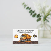 materiaal voor het vervoeren van bouwvuilwagens visitekaartje (Staand voorkant)