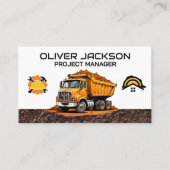 materiaal voor het vervoeren van bouwvuilwagens visitekaartje (Voorkant)