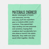 Materiaalingenieur Fleece Deken (Voorkant)