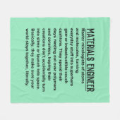 Materiaalingenieur Fleece Deken (Voorkant (Horizontaal))