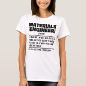 Materiaalingenieur Noun Cool Engineering Worker T-shirt (Voorkant)
