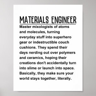 Materiaalingenieur Poster