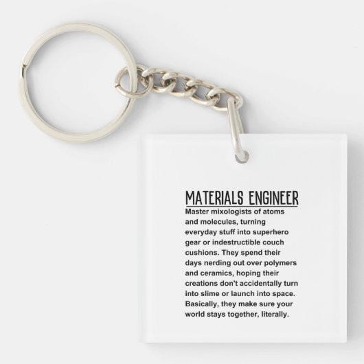 Materiaalingenieur Sleutelhanger (voorkant)