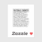 Materiaalingenieur Sticker (Vel)