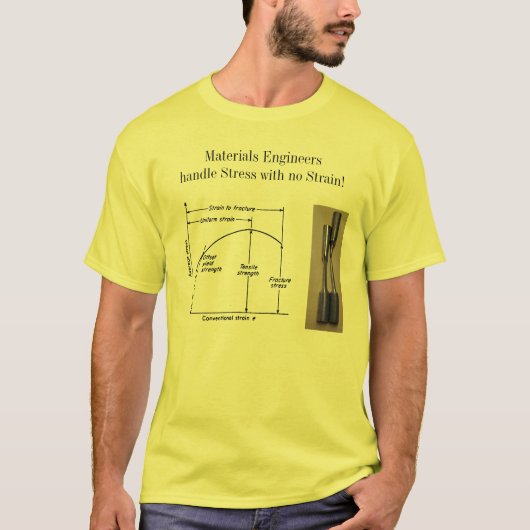 Materiaalingenieurs behandelen Stress zonder belas T-shirt (Voorkant)