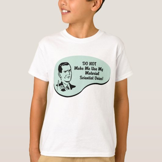 Materiaalstem van de wetenschapper t-shirt (Voorkant)