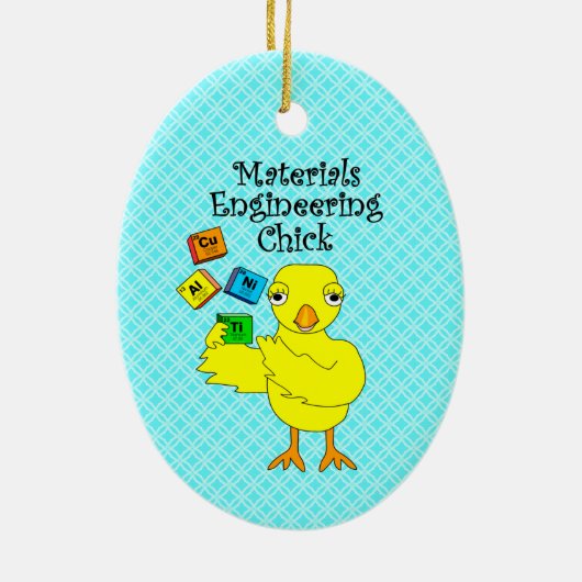 Materialen Engineering Chick Keramisch Ornament (Achterkant)
