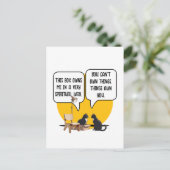 Materialisme Kat Filosofie Humor Briefkaart (Staand voorkant)