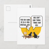 Materialisme Kat Filosofie Humor Briefkaart (Voorkant / Achterkant)