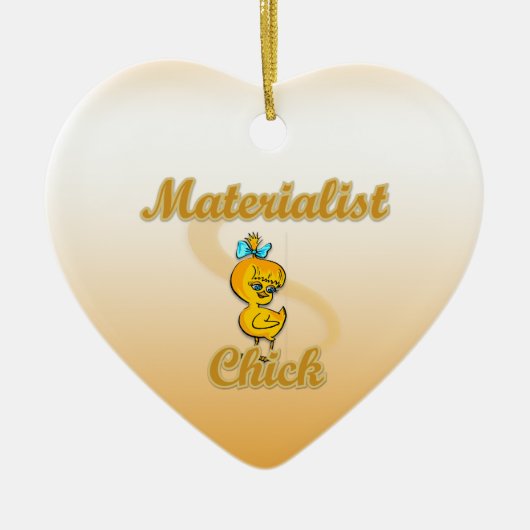 Materialist Chick Keramisch Ornament (Voorkant)