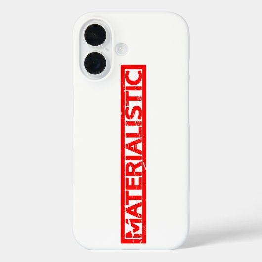 Materialistisch stempel Case-Mate iPhone case (Achterkant)