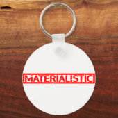 Materialistisch stempel sleutelhanger (Achterkant)