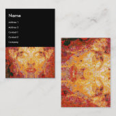 MATERIE MAAKT NIET UIT Fractal Mask in rood, zwart Visitekaartje (Voorkant / Achterkant)