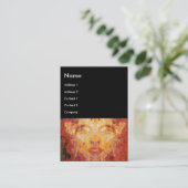 MATERIE MAAKT NIET UIT Fractal Mask in rood, zwart Visitekaartje (Staand voorkant)