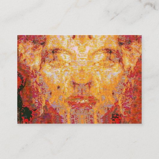 MATERIE MAAKT NIET UIT Fractal Mask in rood, zwart Visitekaartje (Achterkant)