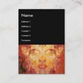 MATERIE MAAKT NIET UIT Fractal Mask in rood, zwart Visitekaartje (Voorkant)