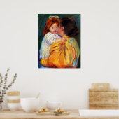 Maternal Kiss 1896, door Mary Stevenson Cassatt Poster (Keuken)
