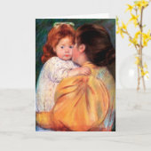 Maternal Kiss | Mary Cassatt Kaart (Gele Bloem)