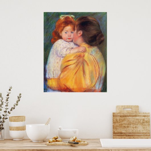 Maternal Kiss, Mary Cassatt Poster (Keuken)