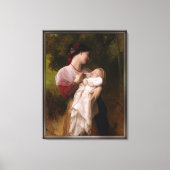 Maternale bewondering door William Adolphe Bouguer Canvas Afdruk (Voorkant)
