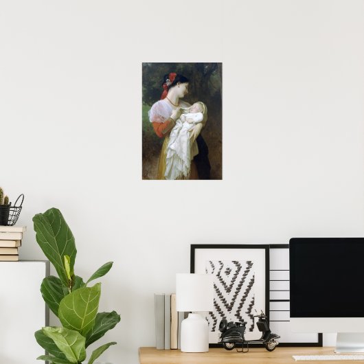 Maternale bewondering door William Adolphe Bouguer Poster (Thuiskantoor)