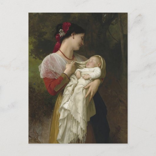 Maternale bewondering door William Bouguereau Briefkaart (Voorkant)