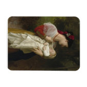 Maternale bewondering door William Bouguereau Magneet (Horizontaal)