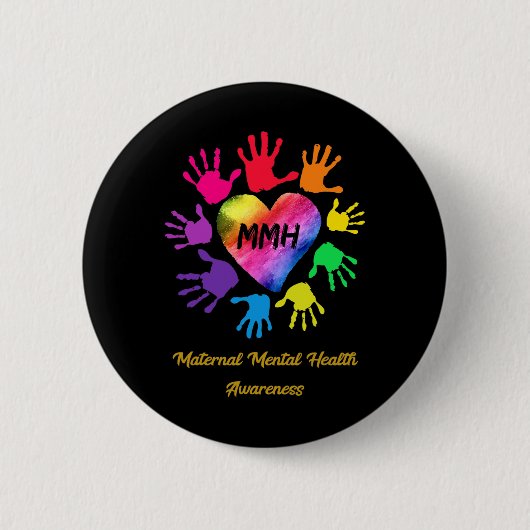 Maternale geestelijke gezondheid ronde button 5,7 cm (Voorkant)