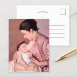 Maternite | Mary Cassatt Briefkaart<br><div class="desc">Maternite (1890) van de Amerikaanse impressionist Mary Cassatt. Origineel kunstwerk is een pastel op papier dat een portret van een moeder weergeeft die in roze is gekleed en haar jonge baby verzorgt. Gebruik de ontwerphulpmiddelen om douanetekst toe te voegen of het afbeelding te personaliseren.</div>