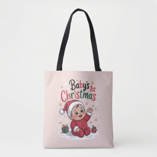 Maternity Baby's 1st Christmas Zwangerschap aangek Tote Bag (Voorkant)