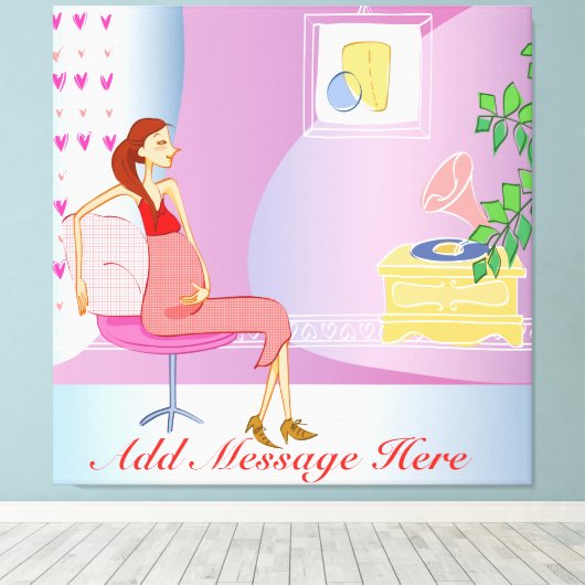 Maternity Mom Wrapped Canvas (Insitu (Houten vloer))