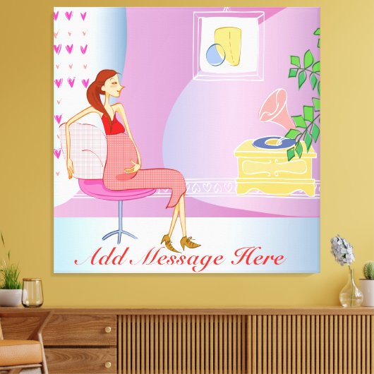 Maternity Mom Wrapped Canvas (Insitu (Woonkamer))