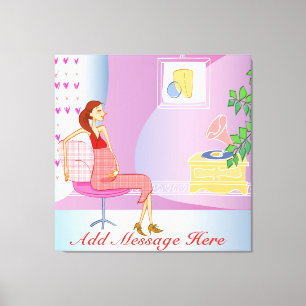 Maternity Mom Wrapped Canvas Afdruk