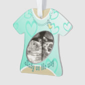 Maternity Shirt Baby aangekondigd Ornament (voorkant)