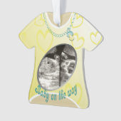Maternity Shirt Baby aangekondigd Ornament (voorkant)