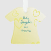 Maternity Shirt Baby aangekondigd Ornament (achterkant)