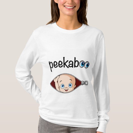 MATERNITY SHIRT "Cute PEEK-A-BOO Baby" (Voorkant)