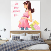 Maternity Shopping Girl Wrapped Canvas (Insitu (Slaapkamer))