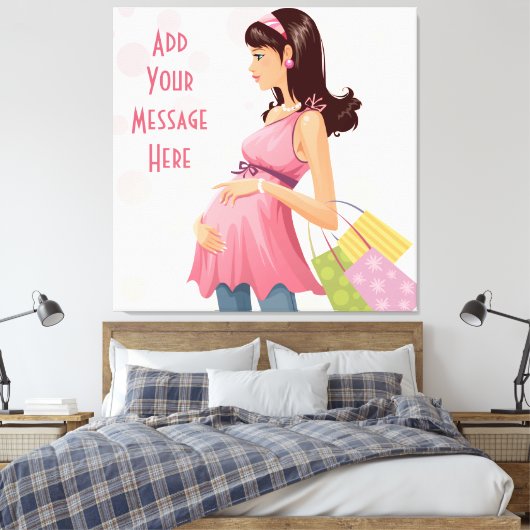 Maternity Shopping Girl Wrapped Canvas (Insitu (Slaapkamer))